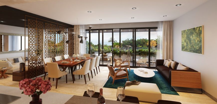 Apartamento de Lujo Tipo «C» Planta Baja 2 Rec en Harmonia, Yucatán Country Club.